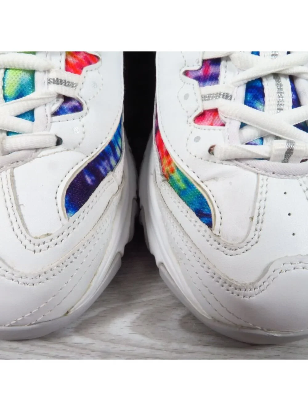 Skechers D'Lites Summer Fiesta White Women's Sz 9.5 Wide Fit Air-Cooled 149015W